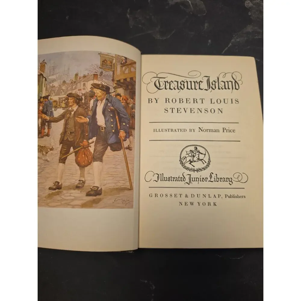 Treasure Island Robert Louis Stevenson Illustrated Junior Library HC 1947